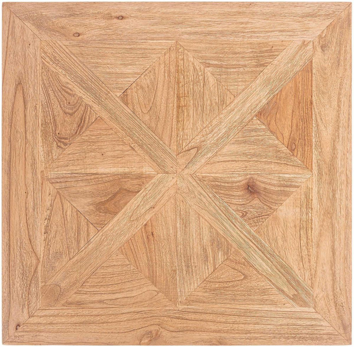 ESSTISCH eckig 80/80/79 cm Holz Natura/Weiß - Eukalyptusholzfarben/Weiß, Holz (80/80/79cm) - CLP