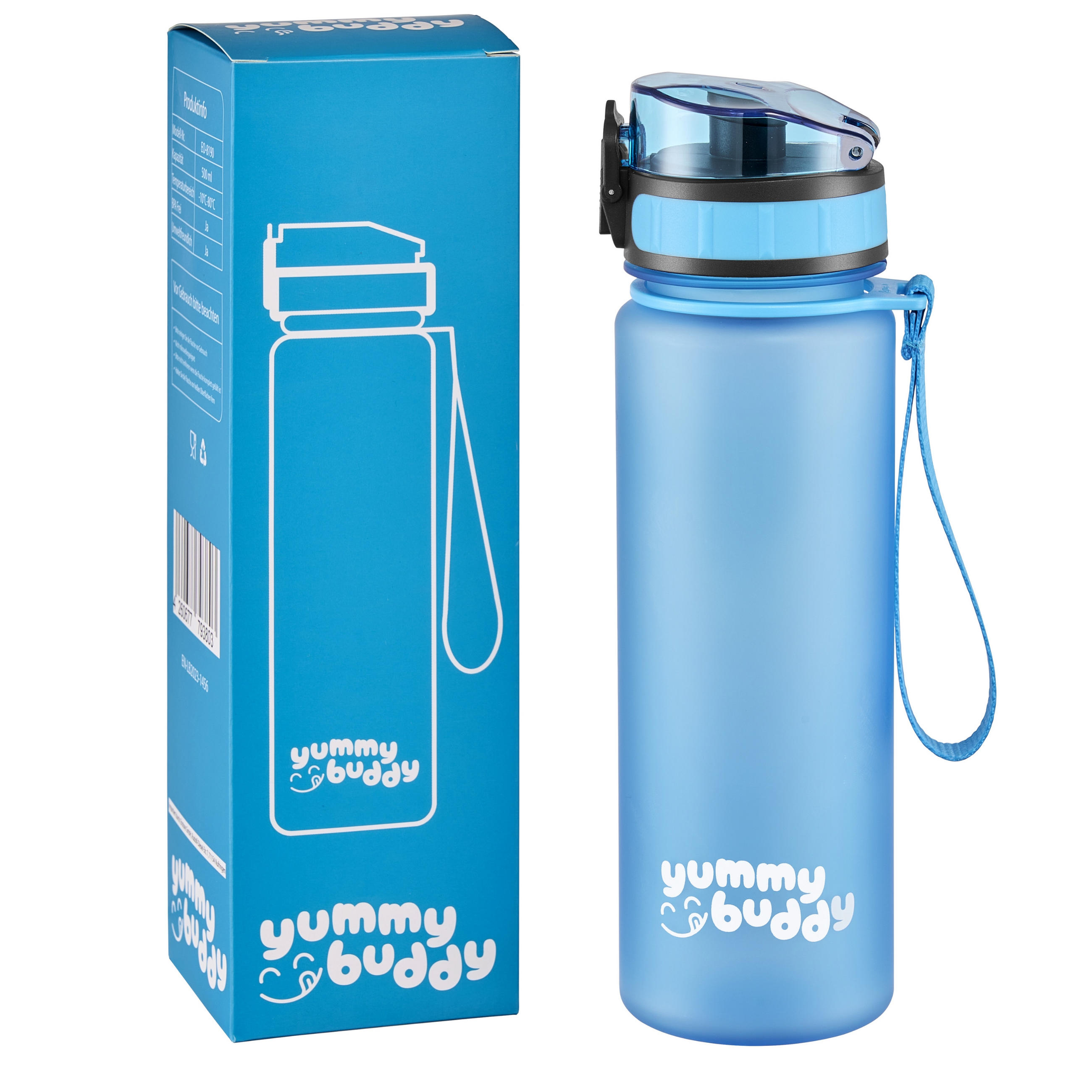 TRINKFLASCHE Blau Auslaufsicher 500 ml BPA-Frei - Blau, Kunststoff (0.5L) - Ecosa