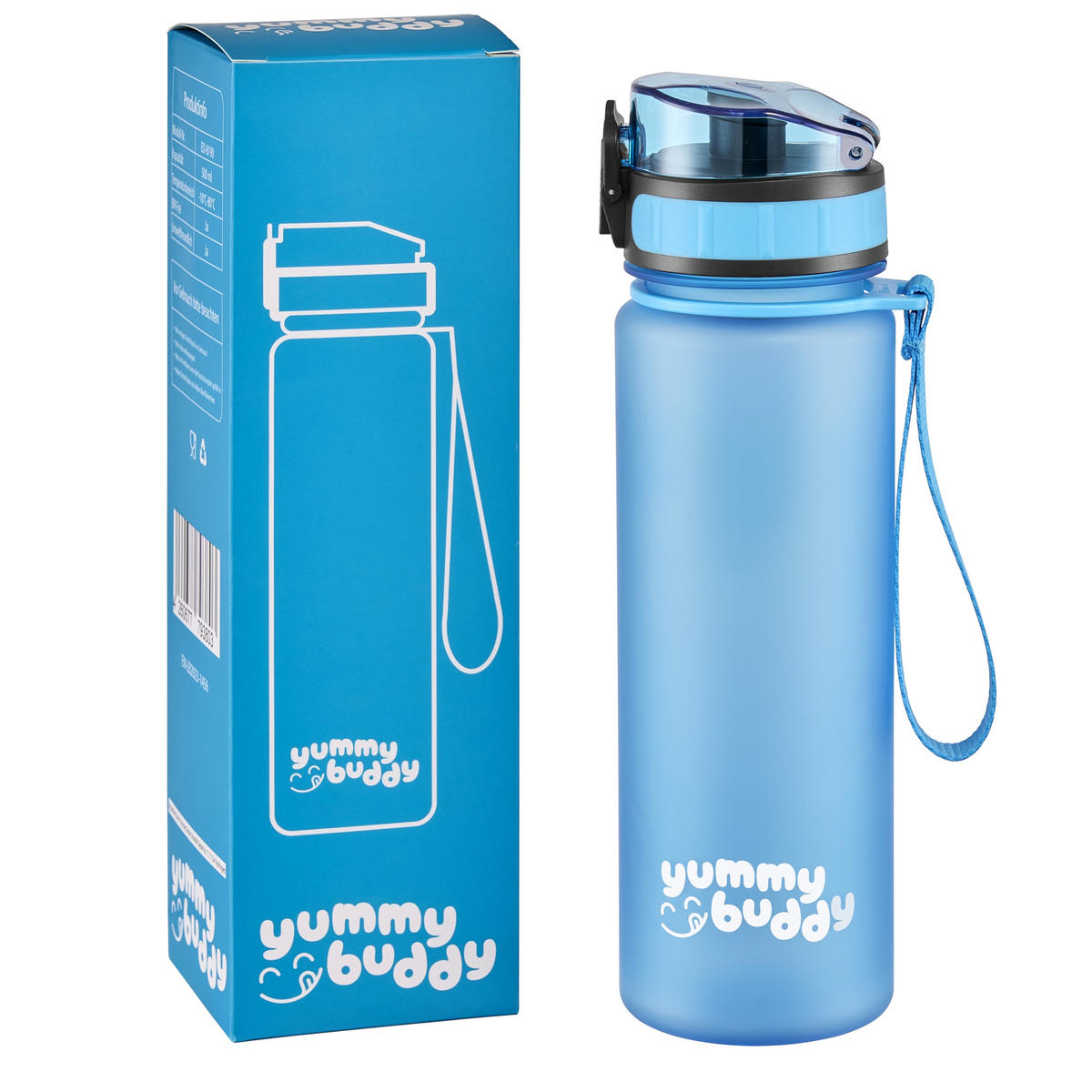 TRINKFLASCHE Blau Auslaufsicher 500 ml BPA-Frei - Blau, Kunststoff (0.5L) - Ecosa