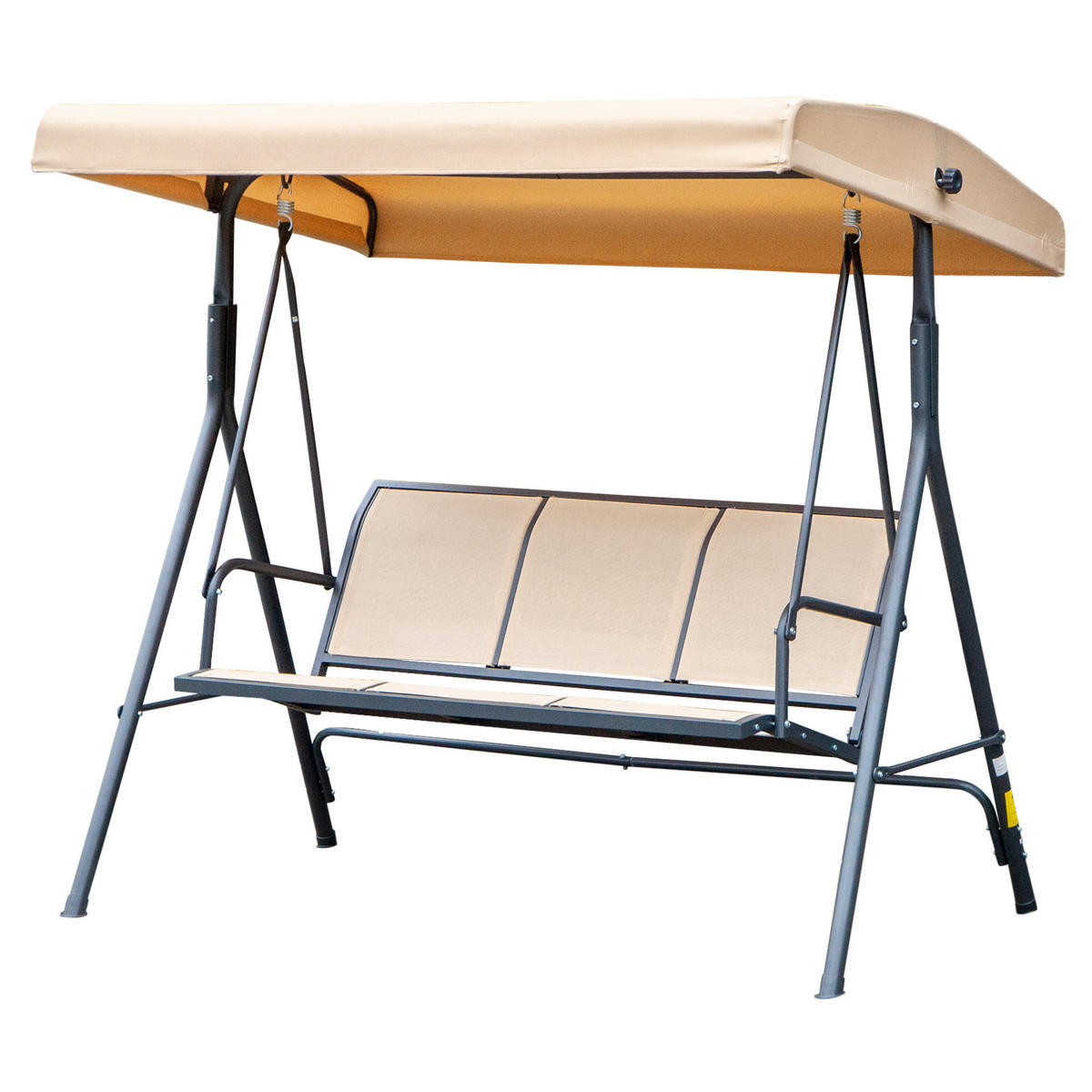 HOLLYWOODSCHAUKEL DE-15241 Beige - Beige, Metall (118/159/175cm) - ComfortXL