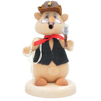 RAUCHFIGUR Hamster Cowboy 13 cm - Multicolor, Holz (8/13/0.1cm)