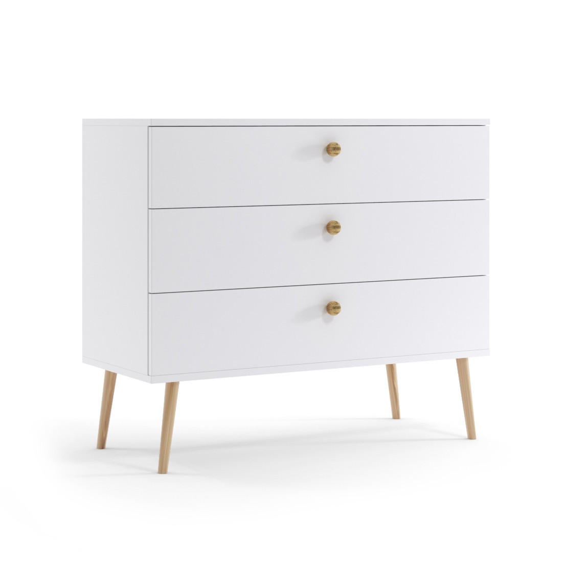 KOMMODE Ikon 100 Weiß, Schubladenkommode - Weiß, Holzwerkstoff (100/85/41cm) - Bettso