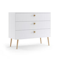 KOMMODE Ikon 100 Weiß, Schubladenkommode - Weiß, Holzwerkstoff (100/85/41cm) - Bettso