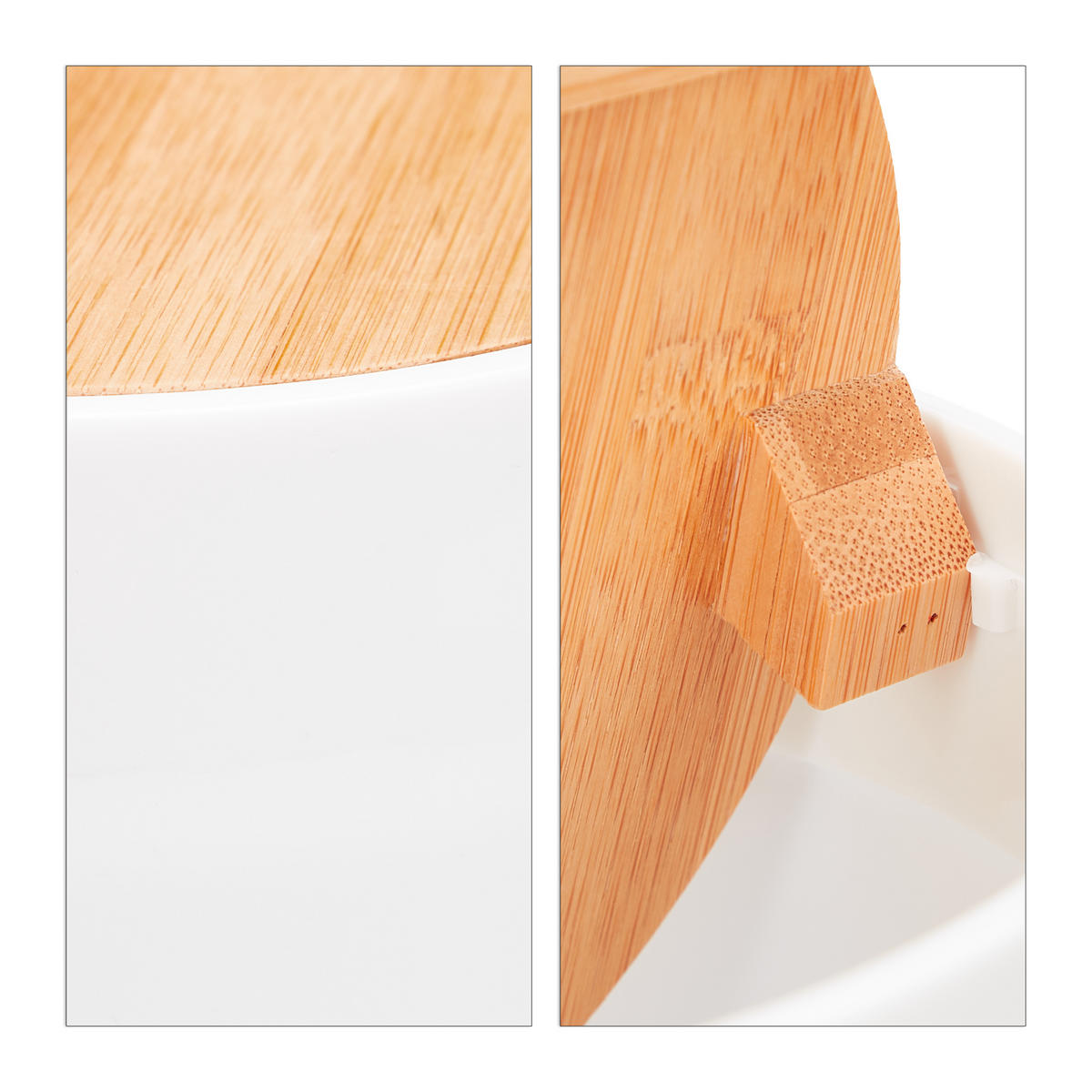 KOSMETIKEIMER - Weiß, Holz/Kunststoff (18/26.5/18cm) - Relaxdays