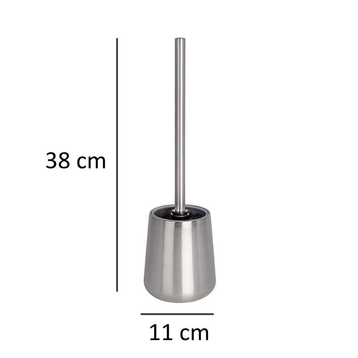 BÜRSTENBEHÄLTER Solid 11/11/38 cm - Silberfarben, Metall (11/38/11cm) - Wenko