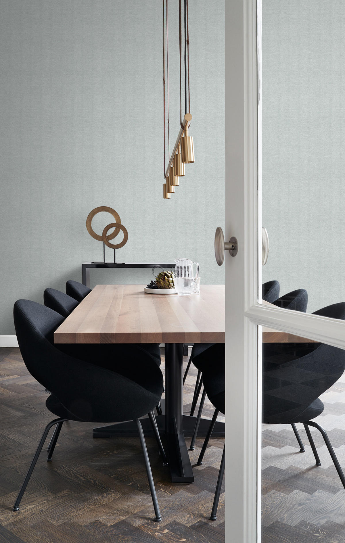 TAPETE Leinen-Optik 53 cm x 10.05 m - Grau, Papier (53/1000cm) - Origin Wallcoverings