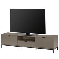 TV-LOWBOARD - Eisen / MDF - Taupe/Schwarz, Holzwerkstoff/Metall (180/45/40cm) - home24