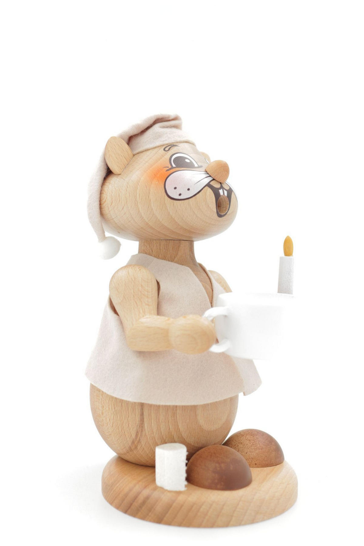 RAUCHFIGUR Hamster Nachtwandler 18 cm - Multicolor, Holz (12/18/0.1cm)