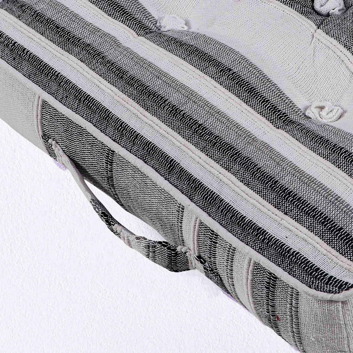 SITZKISSEN Morocco grau gestreift 40/40/8 cm - Grau, Textil (40/40/8cm) - Homescapes