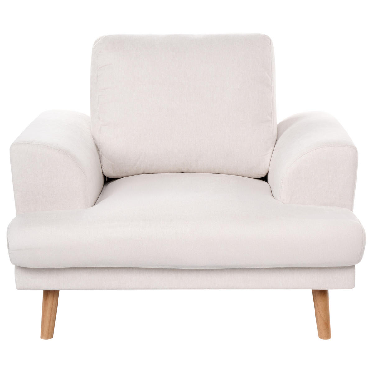 SESSEL Stoff Hellbeige Kildal - Beige, Textil (114/90/96cm) - Beliani