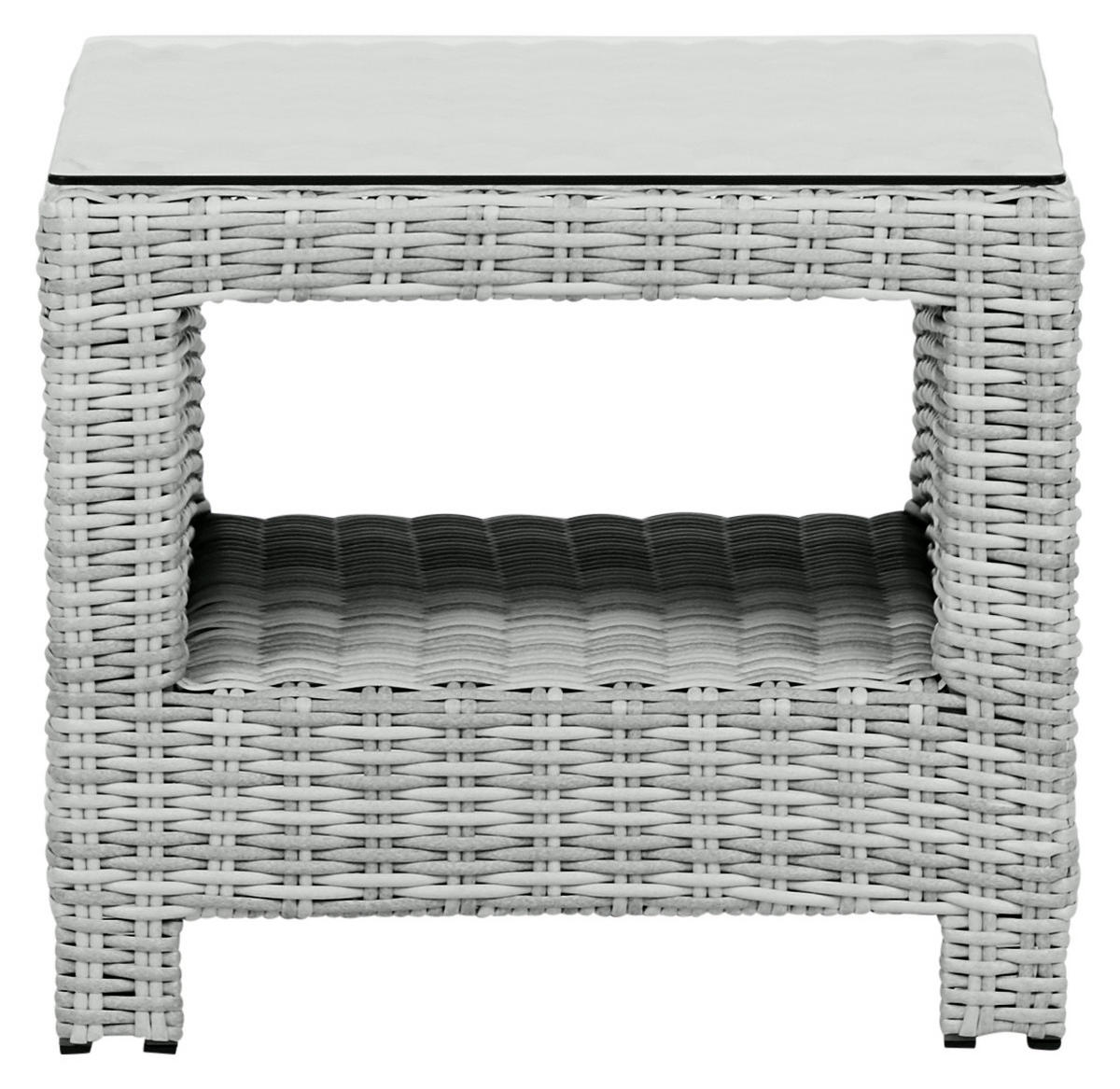 BEISTELLTISCH, Vinor, Sandfarben, Rattan, 49 x 49 x 41 cm - Sandfarben, Naturmaterialien/Metall (49/49/41cm) - ebuy24