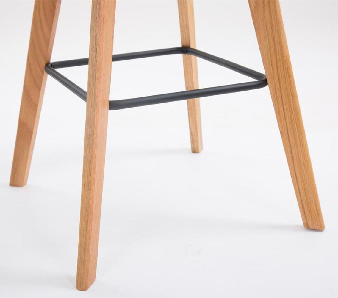 BARHOCKER 2er Set Kunststoff grün - Eukalyptusholzfarben/Grün, Holz/Kunststoff (48/112/56cm) - CLP