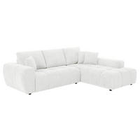SOFA 3-Sitzer, Weiß - Weiß, Textil (205/270cm) - Oviala