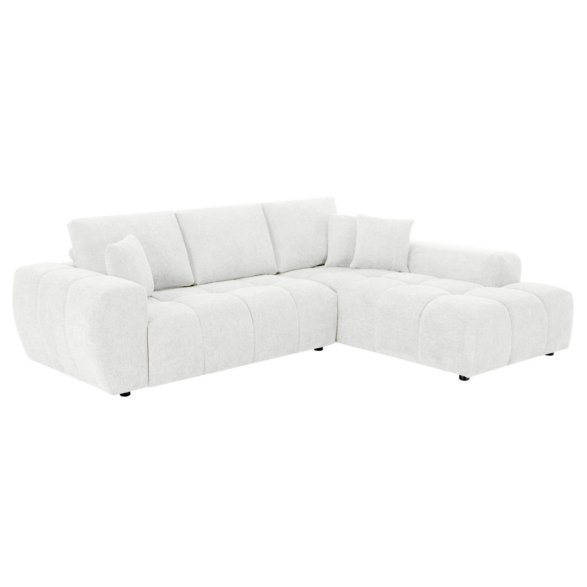 SOFA 3-Sitzer, Weiß - Weiß, Textil (205/270cm) - Oviala