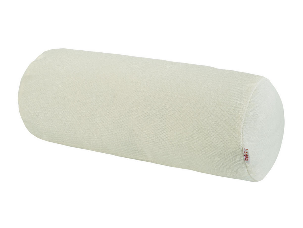 NACKENROLLENHÜLLE FarbTon Chenille-Haptik sahne-weiß 40/15 cm - Ecru, Textil (15/40cm) - beties Heimtextil
