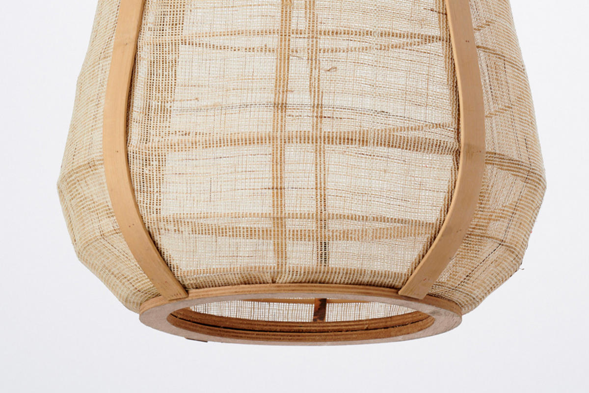 HÄNGELAMPE Jacinto Braun Ø38/50 cm - Braun, Holz (38/38/50cm) - Light & Living