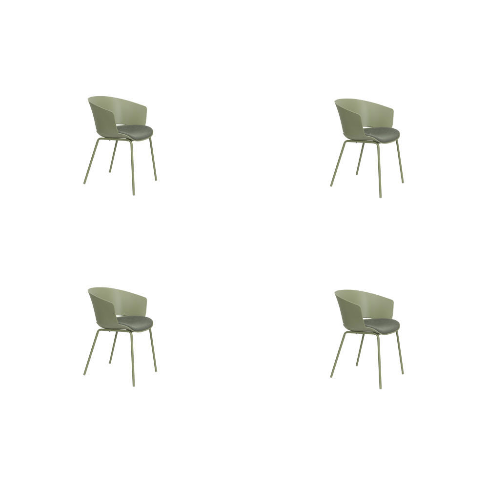 ESSZIMMERSTUHL Jessica - Grün - 54.5/59/80.5 cm - 4er-Set - Grün, Kunststoff (59/80.5/54.5cm)