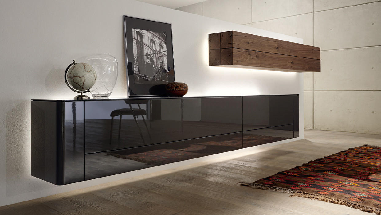 Wohnzimmer Modern schwarzes Sideboard