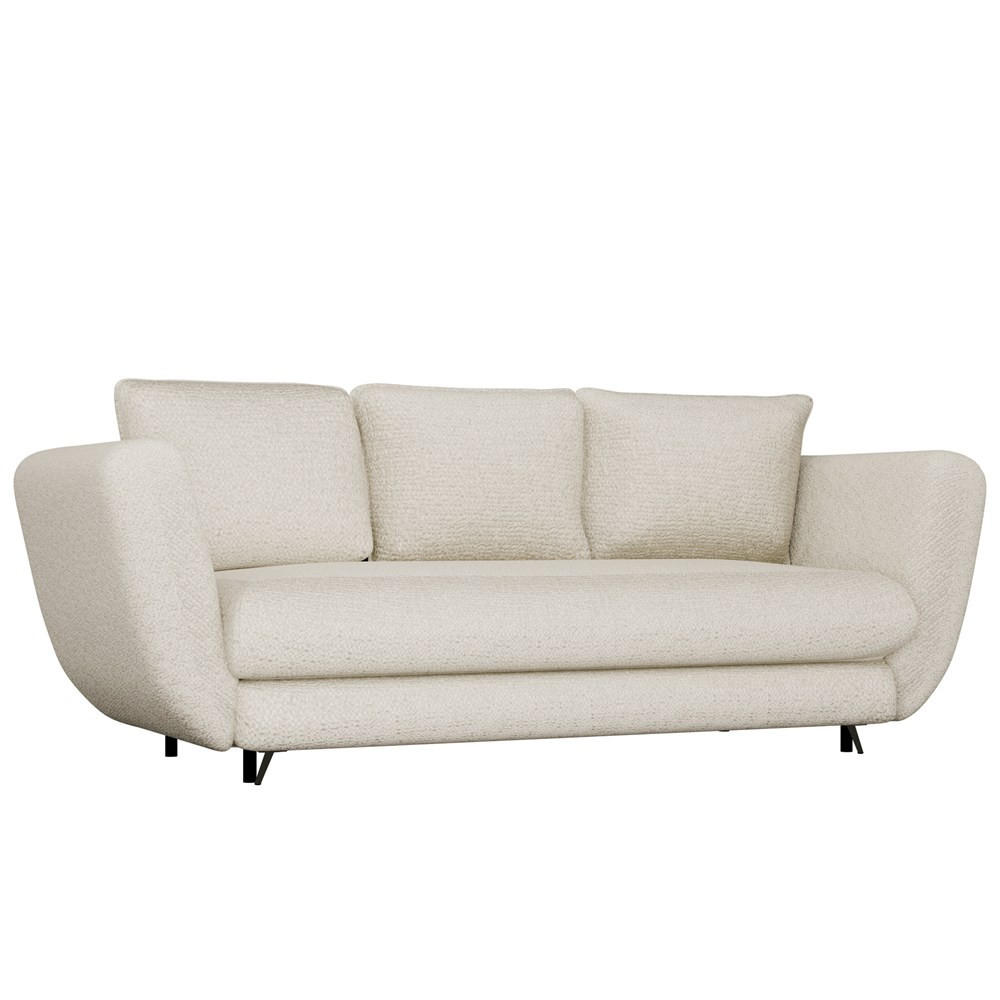 CANAPEÁ Bej, Negru 248/99/104 - bej/negru, compozit lemnos (248/99/104cm) - RAUMHIRSCH FURNITURE