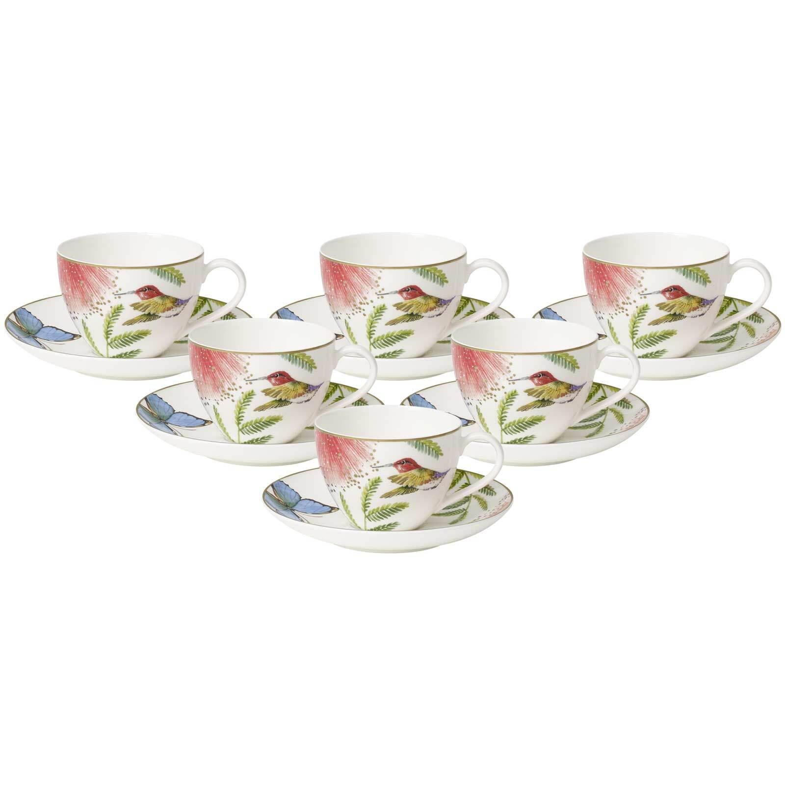 KAFFEETASSEN MIT UNTERTASSEN Amazonia Anmut bunt 200 ml 6er Set - Multicolor, Keramik (15/8.9/15cm) - Villeroy & Boch
