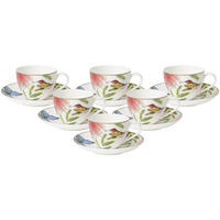 KAFFEETASSEN MIT UNTERTASSEN Amazonia Anmut bunt 200 ml 6er Set - Multicolor, Keramik (15/8.9/15cm) - Villeroy & Boch