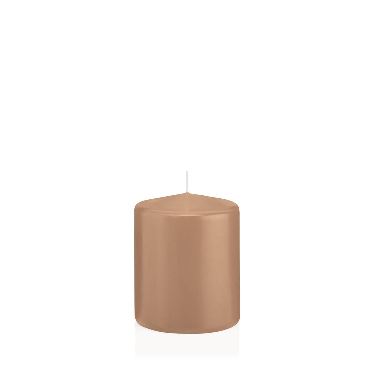STUMPENKERZEN Caramel Ø 78 x 100 mm, 8 Stück - Beige, Paraffin (8/10cm) - Wiedemann Kerzen