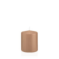 STUMPENKERZEN Caramel Ø 78 x 100 mm, 8 Stück - Beige, Paraffin (8/10cm) - Wiedemann Kerzen