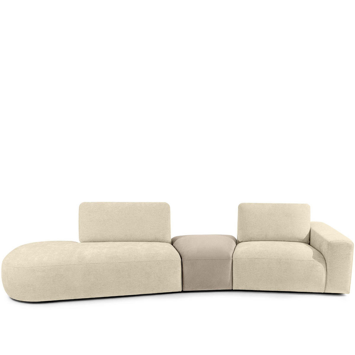 4-SITZER ECKSOFA ZUCCO Chenille links, Creme - Creme, Textil (350/84/105cm) - KONSIMO®