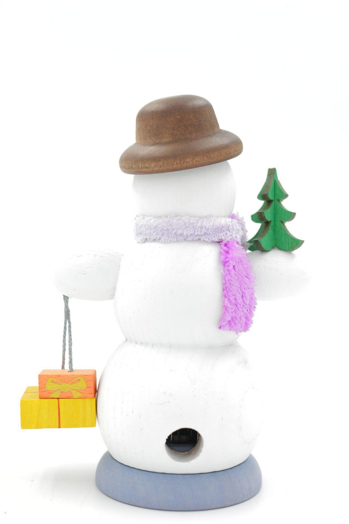 RAUCHFIGUR Schneemann mit Lebkuchenherz 13 cm - Multicolor, Holz (6/13/10cm)