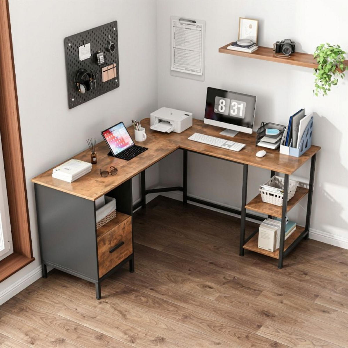 COMPUTERTISCH, braun 150/75/50 cm - Braun, Holzwerkstoff (55.5/145.5/11.5cm)