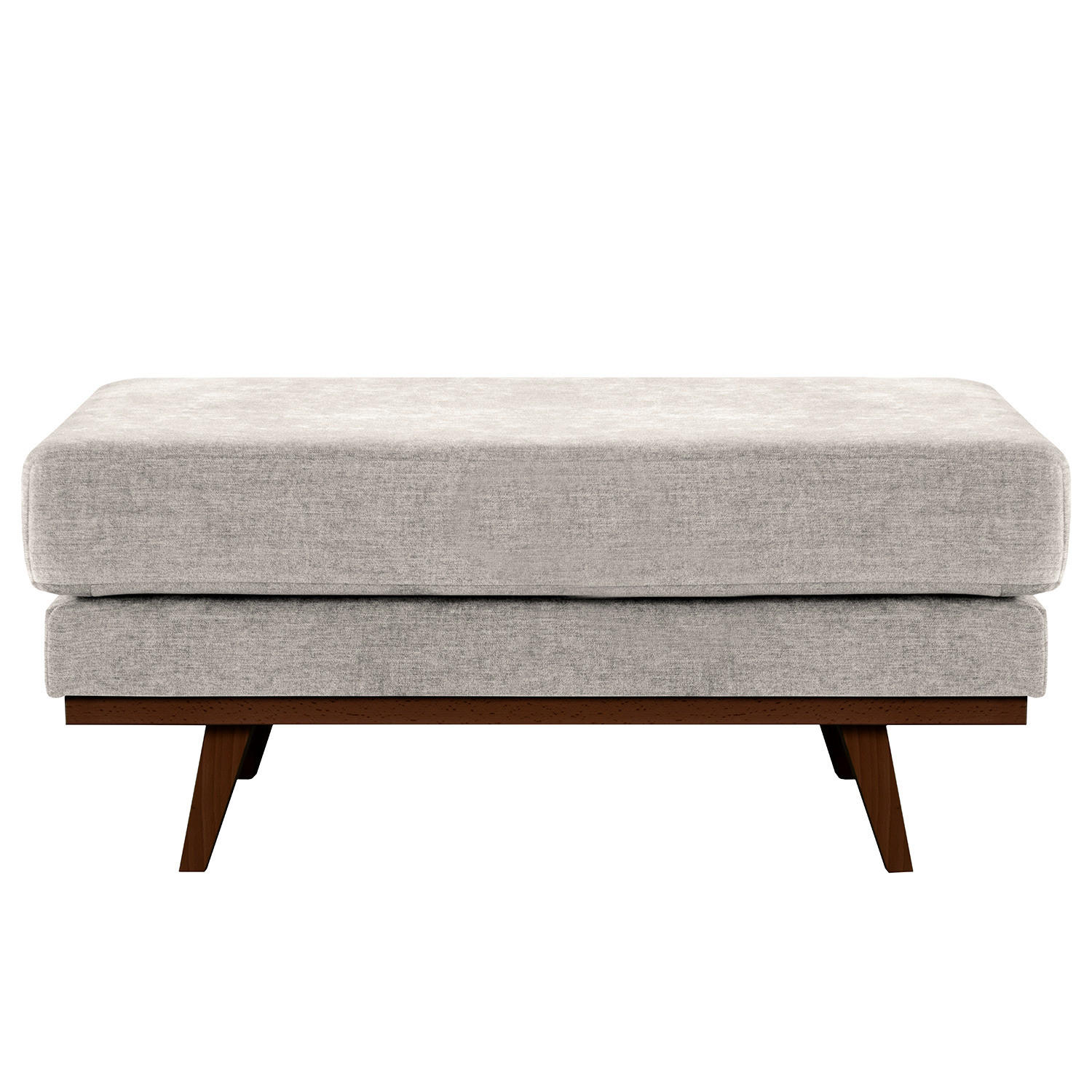 POLSTERHOCKER - Buchefarben/Grau, Textil (85/43/60cm) - home24