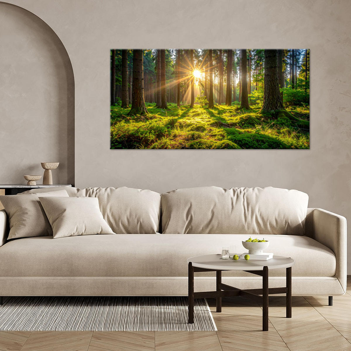 LEINWANDBILD Landschaften 80x40cm - Grün, Textil (80/40cm) - Feeby