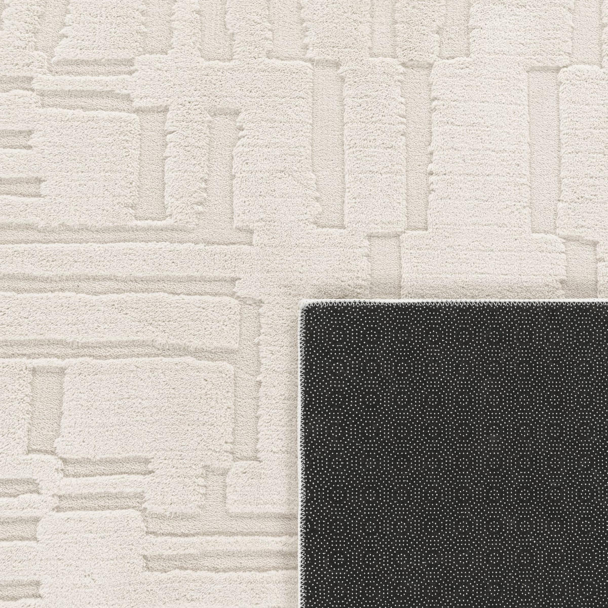 HOCHFLORTEPPICH 160/160 cm Tokio 476 - Creme, Kunststoff (160/160cm) - Paco Home