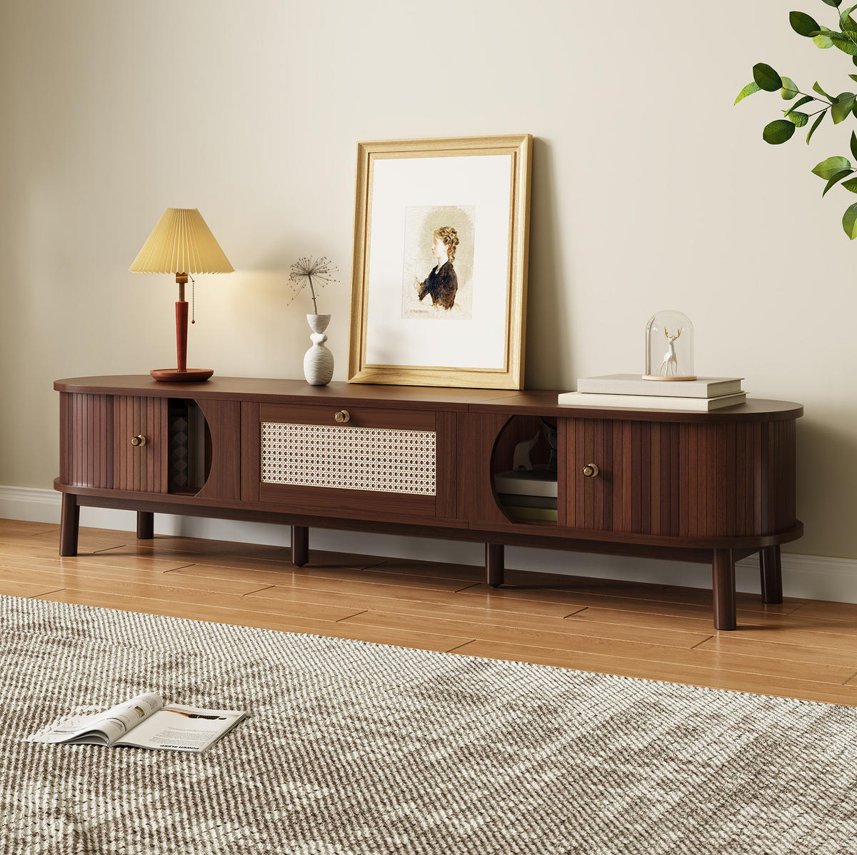 TV-ELEMENT mit Türen und Schubladen 170 cm Natural - Braun, Holzwerkstoff (39.5/38/170cm) - Beauniv