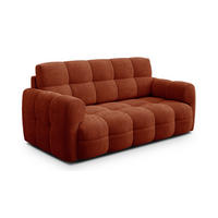 SOFA MELLOW 2,5-Sitzer, dunkelorange - Dunkelorange/Schwarz, Holz/Textil (183/87/98cm) - Wozimo