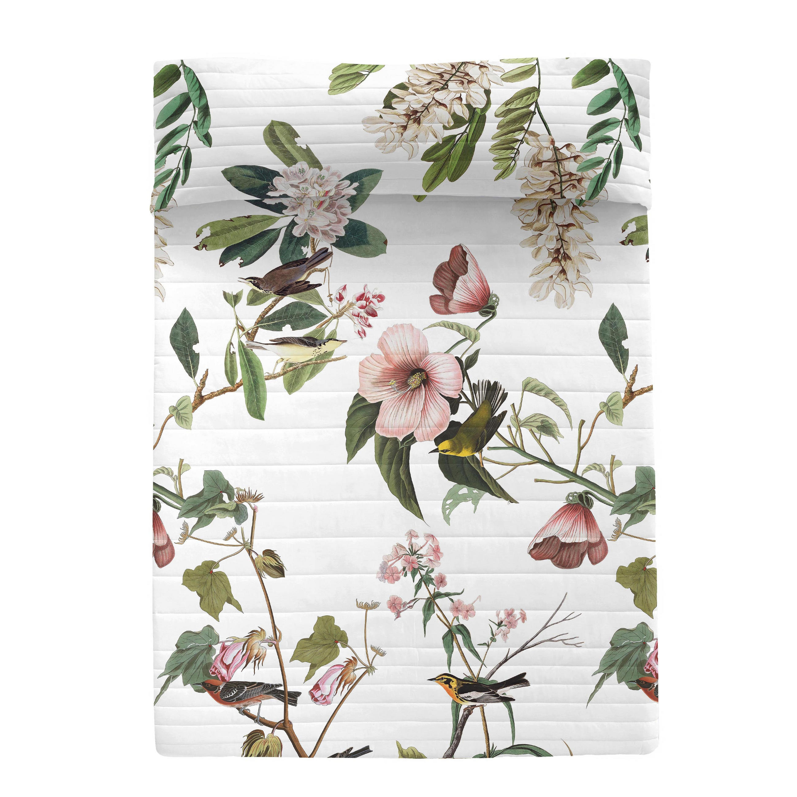 TAGESDECKE blooming 180x260 cm (bett 80/90/105) mehrfarbig - Multicolor, Textil (180/260cm) - Happy Friday