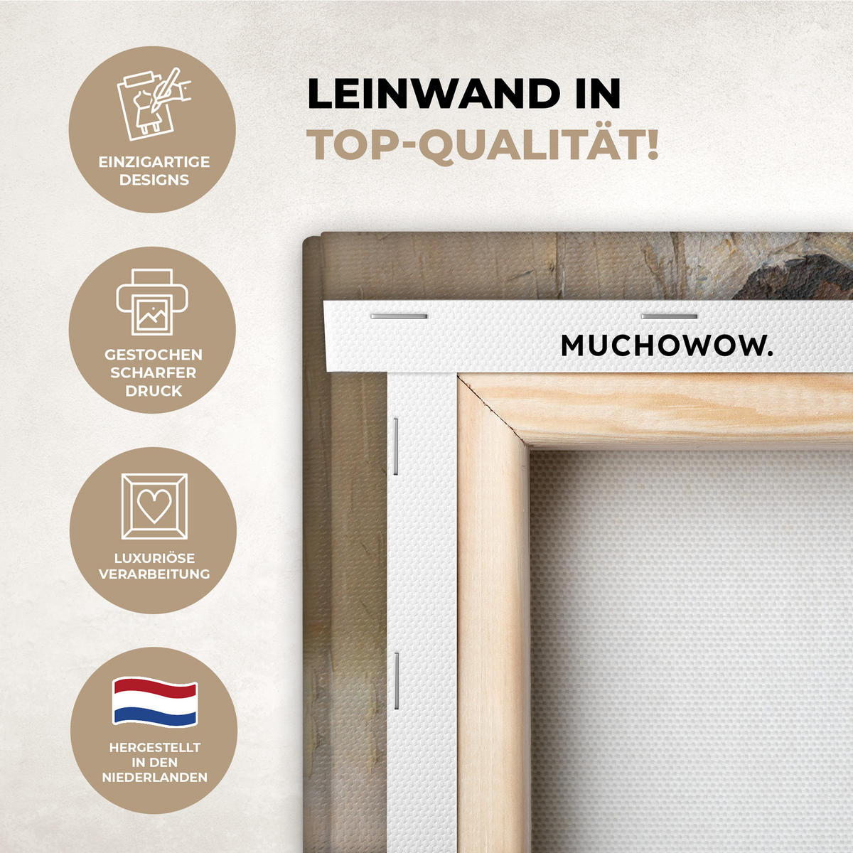 LEINWANDBILD Ölgemälde - Frau - Wein Deko Schlafzimmer 30x20 cm - Hellbraun, Textil (30/20cm) - MuchoWow