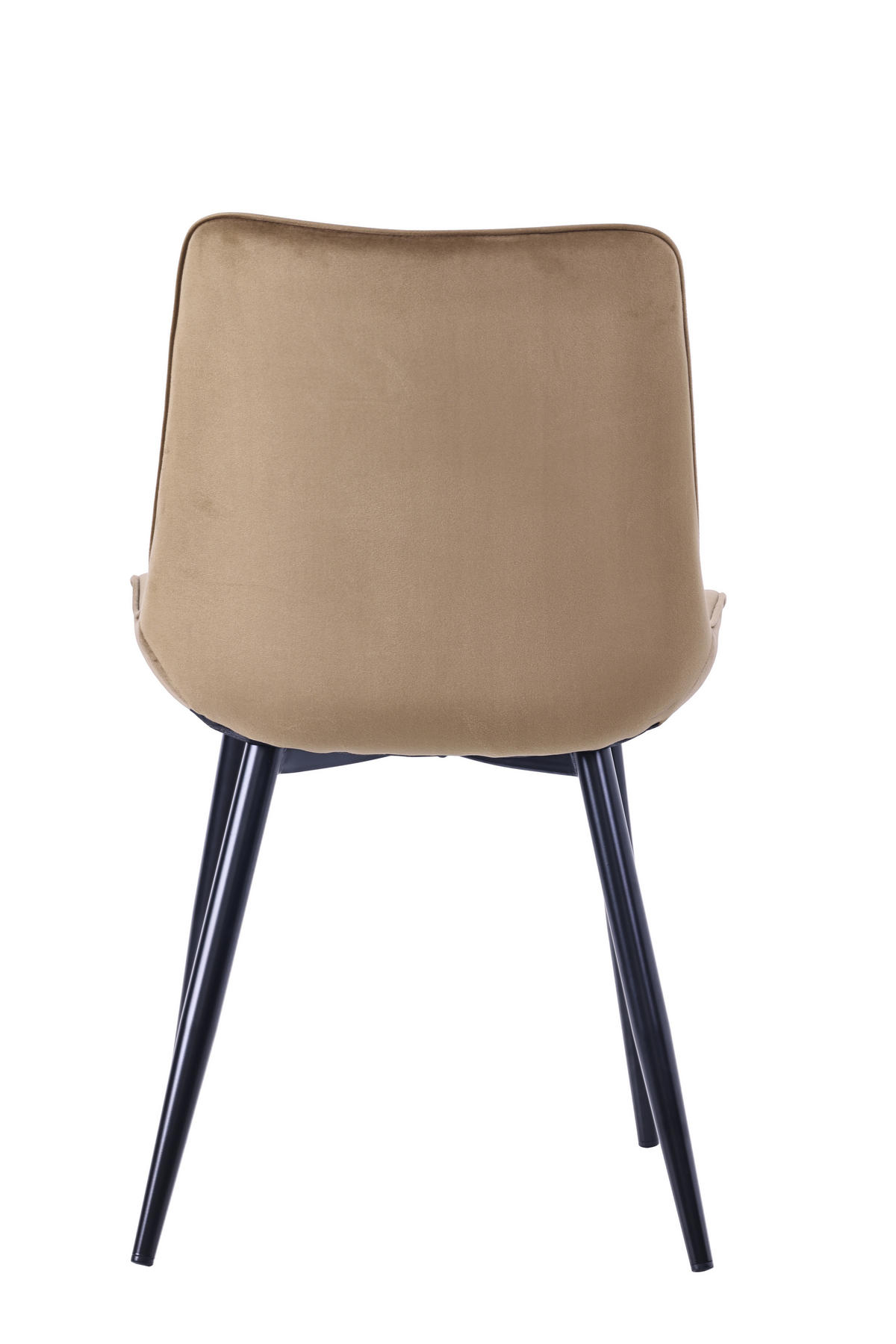 STUHL-SET 2 Stück aus Samt in Modernem Stil-YZ1 - Champagner, Textil/Metall (53/88/62.5cm) - HOMAVO