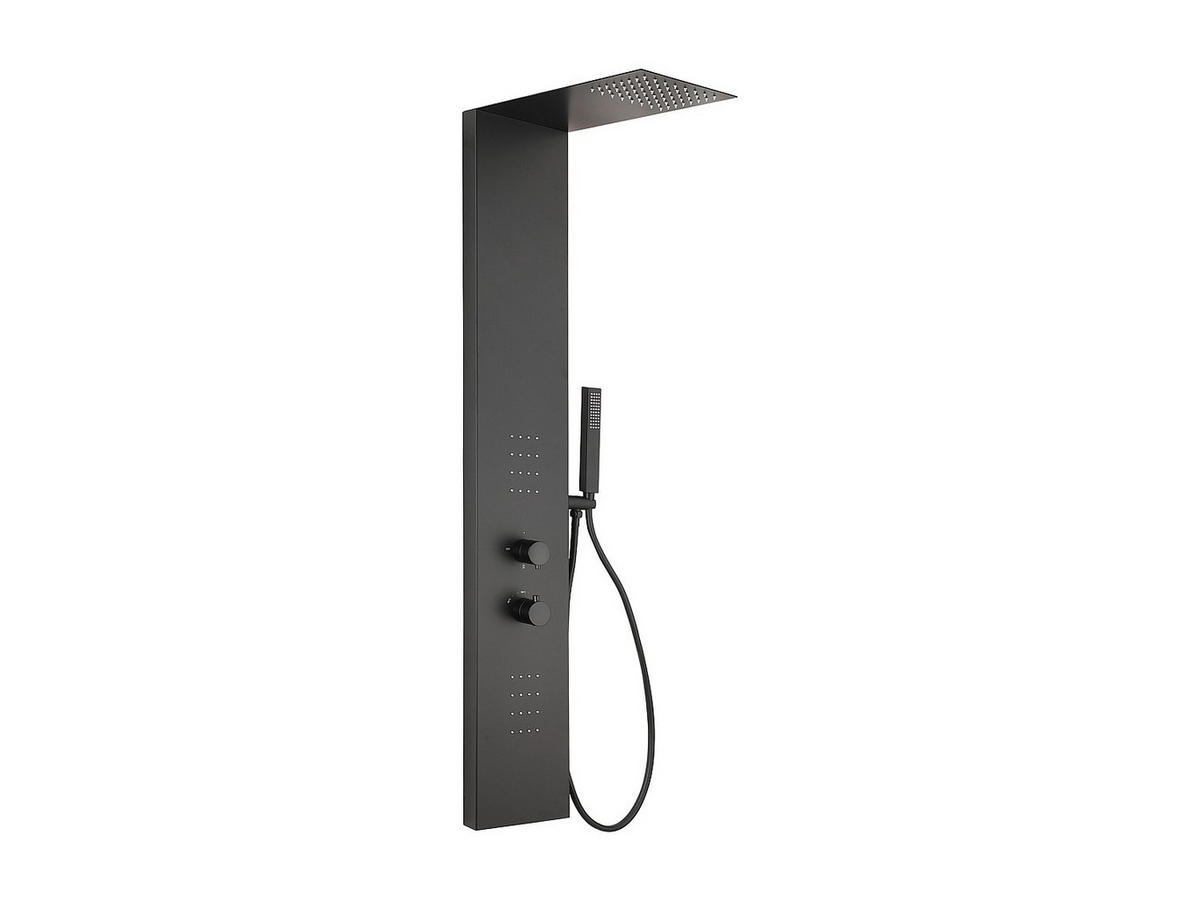 DUSCHSÄULE - 20 cm x 54 cm - metall - schwarz Zazia - Schwarz, Metall (20/140/54cm) - Vente-Unique