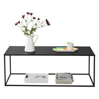 KONSOLENTISCH Montolivet - Schwarz, Metall (50/110/40cm) - [en.casa]