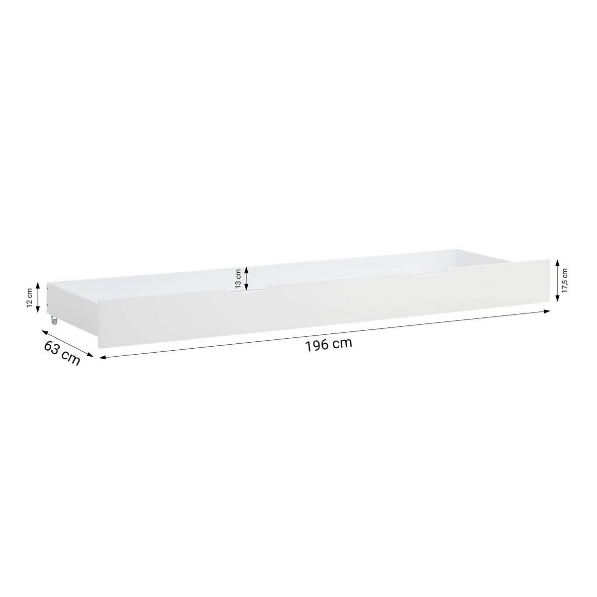 ETAGENBETT 90/200 cm und 140/200 cm weiß Bettkasten - Weiß, Holz - Homestyle4u
