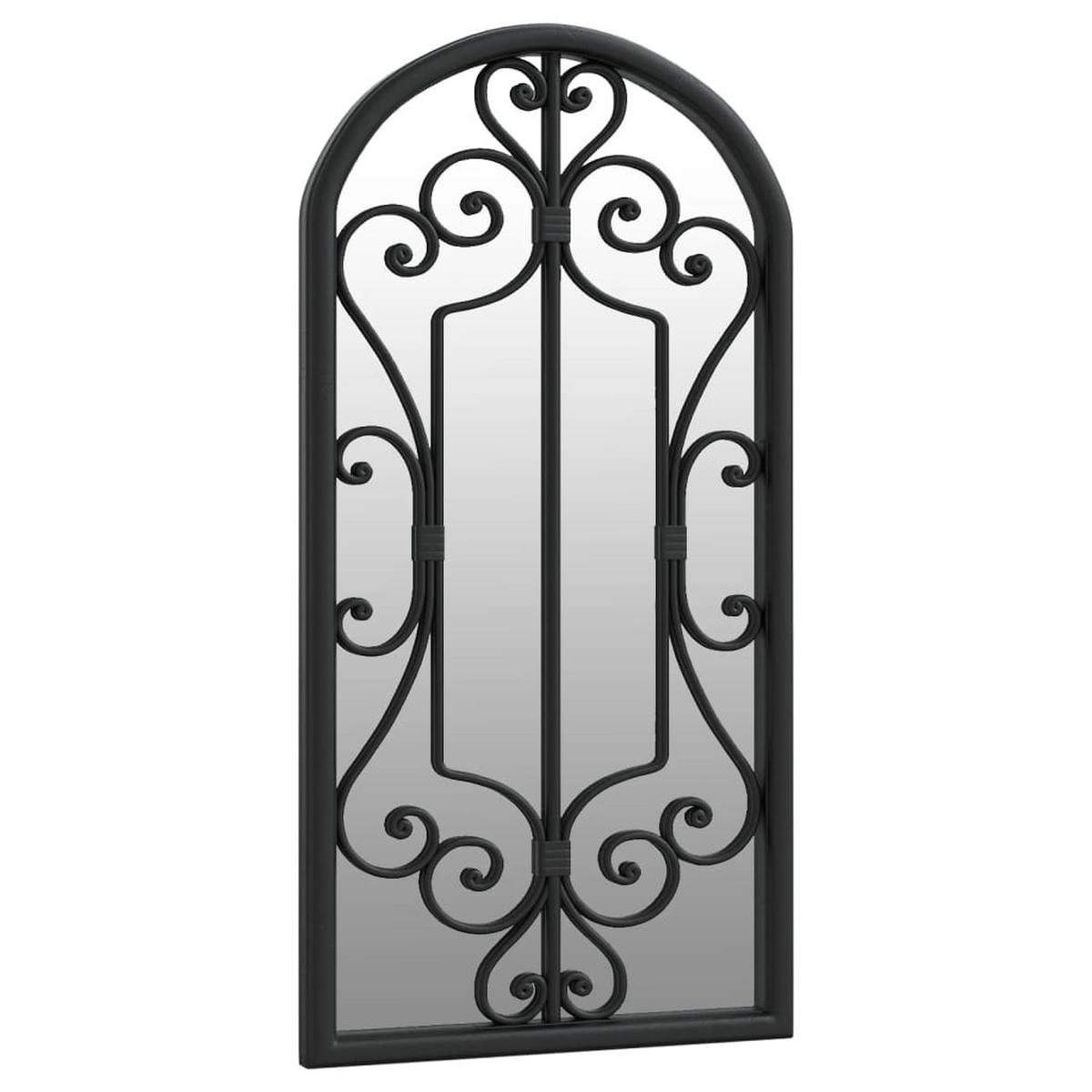 GARTENSPIEGEL Schwarz 70x30 cm Eisen - Schwarz, Metall (30/70/1cm) - furnicato