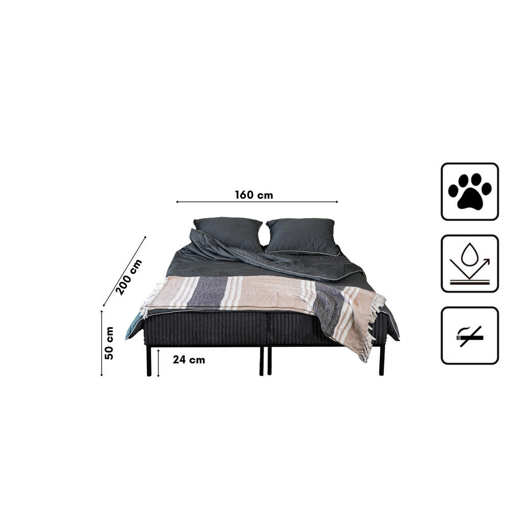 Thumbnail - Kaiser Möbel Sofa, Schwarz, Textil, einzeln stellbar,Rechteckig, 240x87x103 cm, Wohnzimmer, Sofas & Couches, Schlafsofas