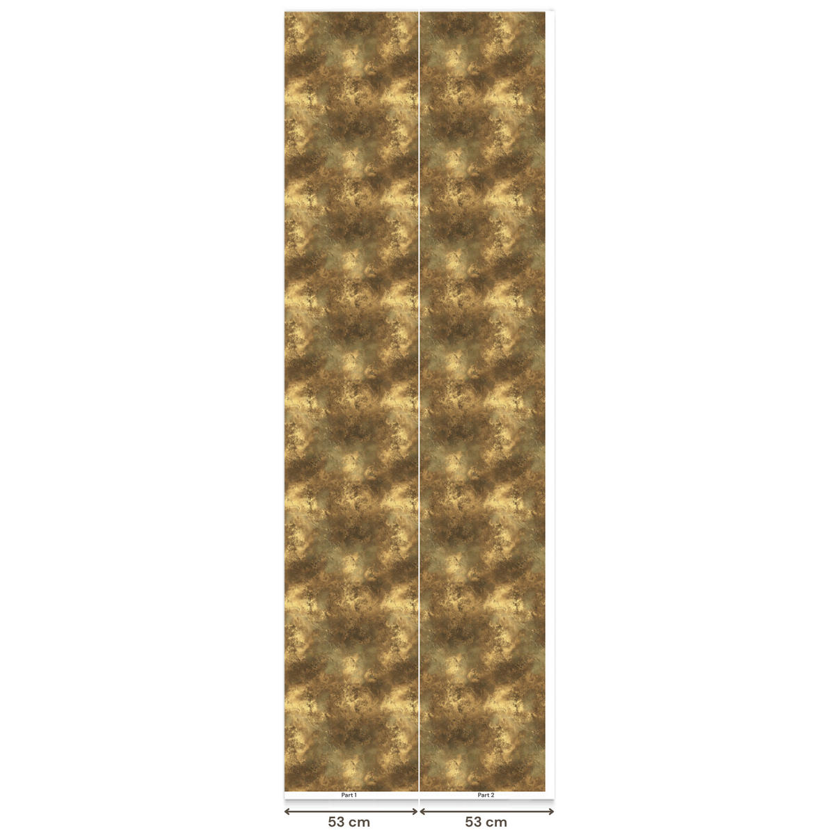 TAPETE - Antik - Metallic-Look - Gold - 100x280 cm - Messingfarben, Papier (100/280cm) - OnlyWow