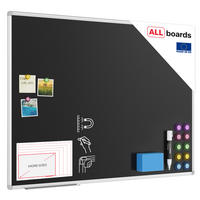 SCHWARZE magnetische Kreidetafel mit Alurahmen Premium EXPO 120x90cm - Schwarz, Metall (120/90/1.6cm) - ALLboards