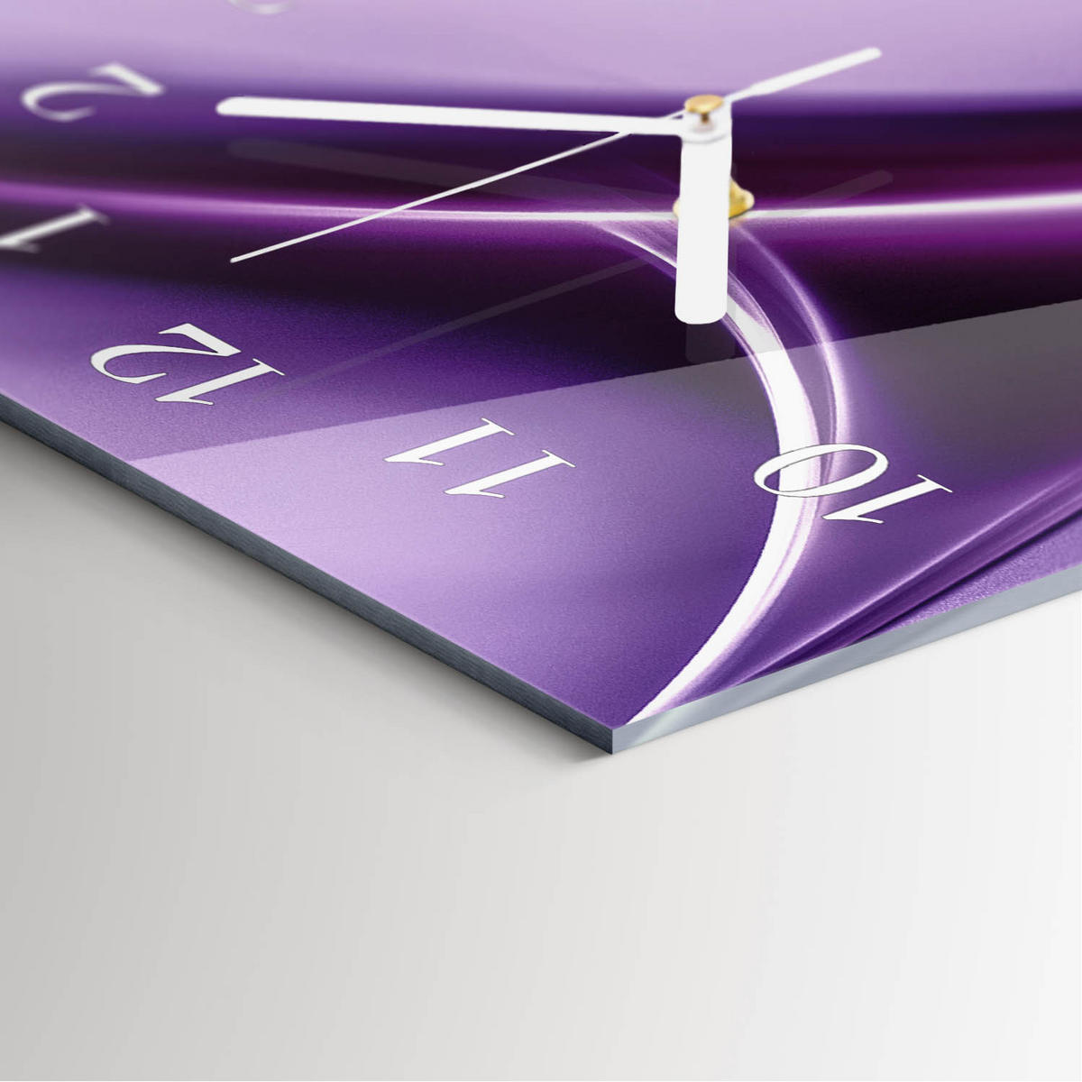 WANDUHR 30x60 cm - Horizont - Lila, Glas (30/60/0.4cm) - TULUP