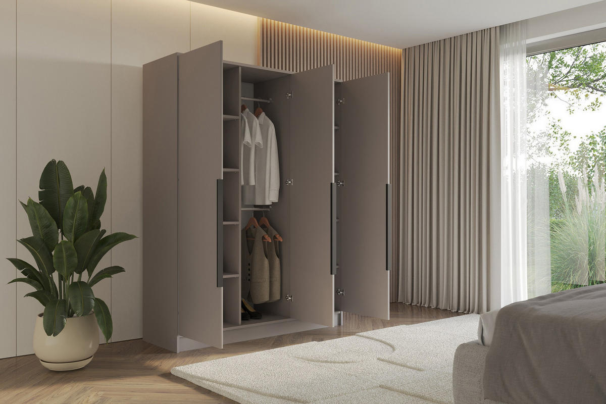 KLEIDERSCHRANK - LUSSO - 150 - Kaschmir - Kaschmir, Holzwerkstoff (150/200/51cm) - ALTDECOR