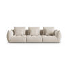 SOFA modular Bloom aus Samt ecru 4 Sitzplätze - Ecru, Textil (332/95/106cm) - Micadoni