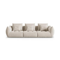 SOFA modular Bloom aus Samt ecru 4 Sitzplätze - Ecru, Textil (332/95/106cm) - Micadoni