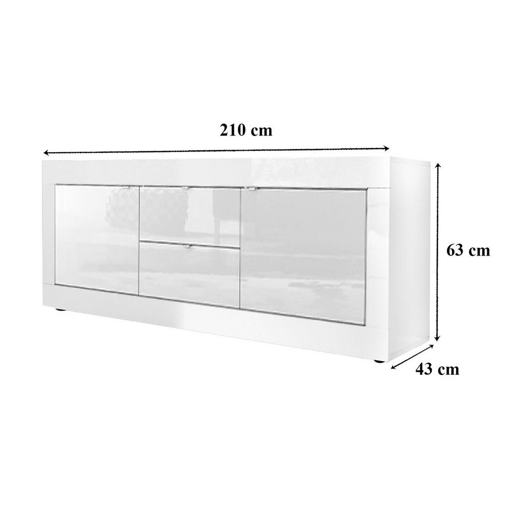 Thumbnail - Calicosy Sideboard, Weiß, Holzwerkstoff, 43x65x210 cm, Wohnzimmer, Kommoden & Sideboards, Sideboards